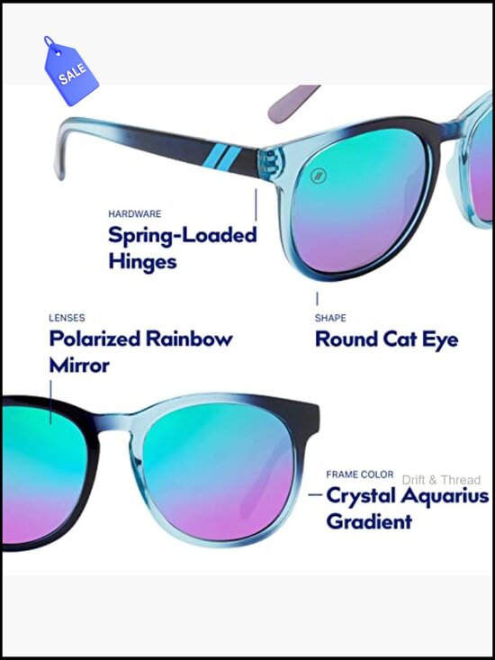 Polarized Cat Eye Sunglasses for Women UV Protection Spring Hinge